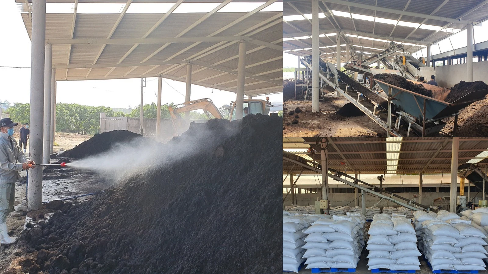Từ 50 m³ chất thải mỗi ngày đến phân hữu cơ đạt chỉ tiêu